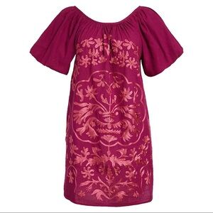 Free People Fiona Embroidered Mini Dress